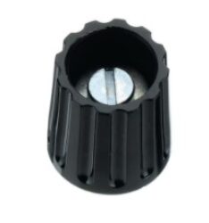 Knob 020-1220 - Elma: Knob 020-1220 black glossy 9 mm ELMA CLASSIC COLLET; Shaft diameter 1/8 mm